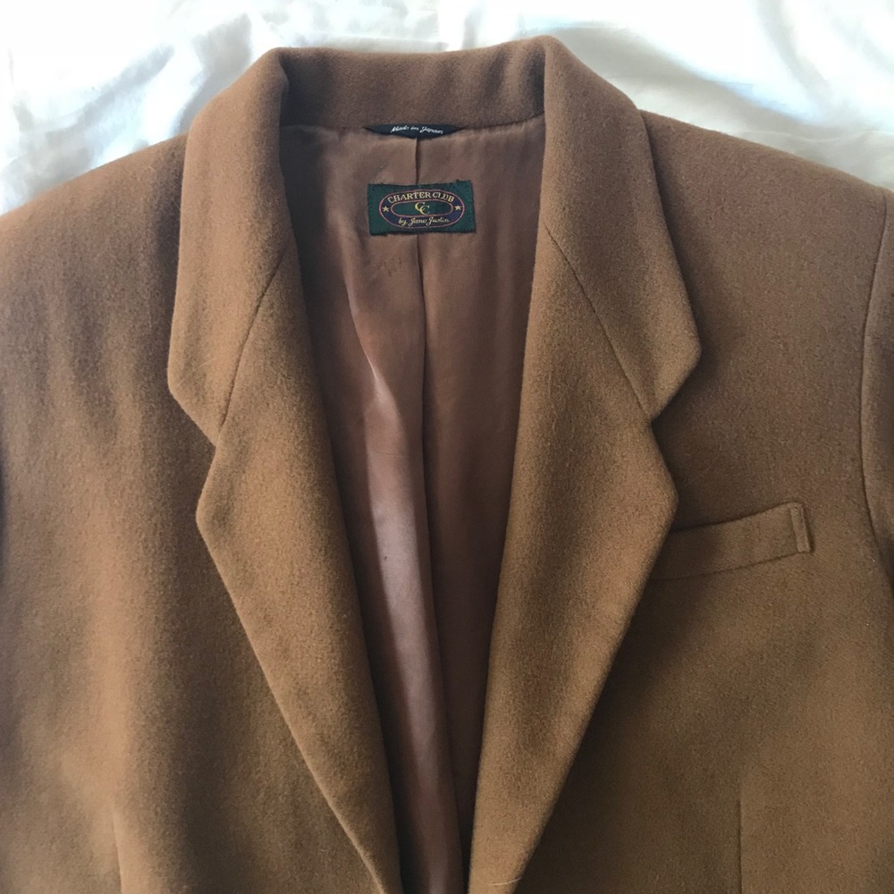 🌾 OVERSIZED WOOL CHARTER CLUB BLAZER 🌾 - Picture 3 of 8